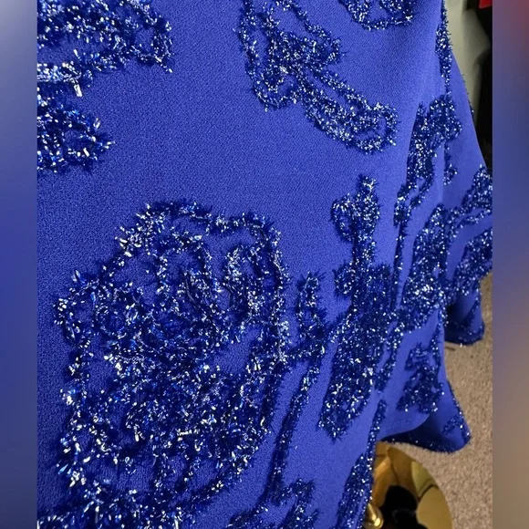 Vibrant Royal Blue Embellished Mini Dress – Size Small (Honey and Rosie) - Picture 6 of 8